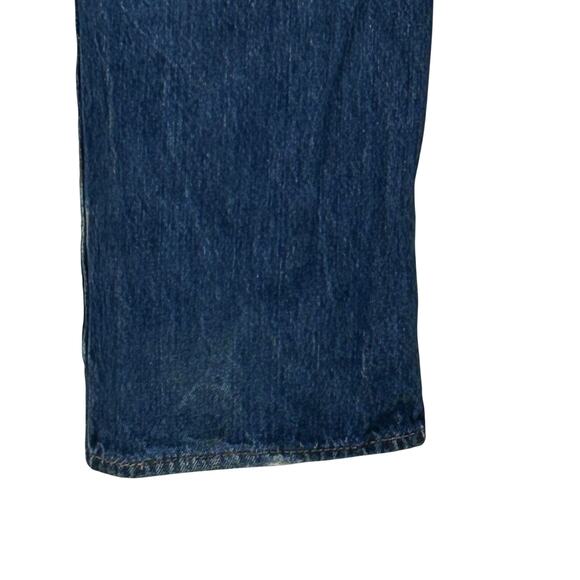 Levi's 501 Jeans Mens 34x34 Blue Dark Wash Button Fly Straight Leg Cotton - Picture 11 of 12